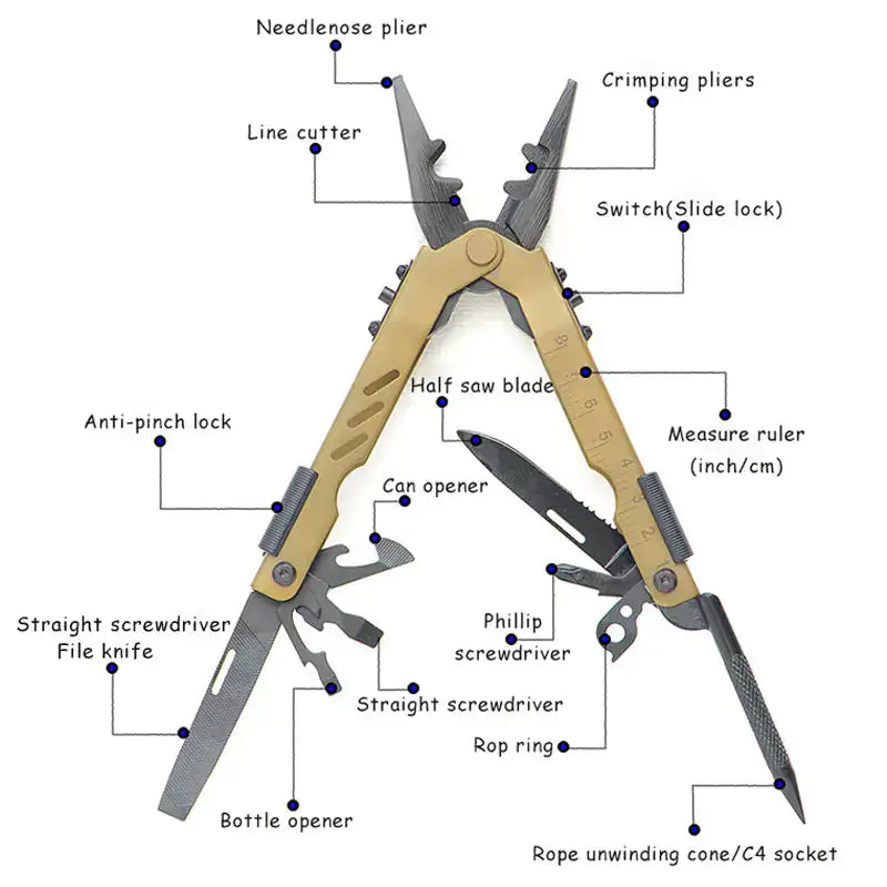 Multitool Multifunctional Stainless steel Pliers