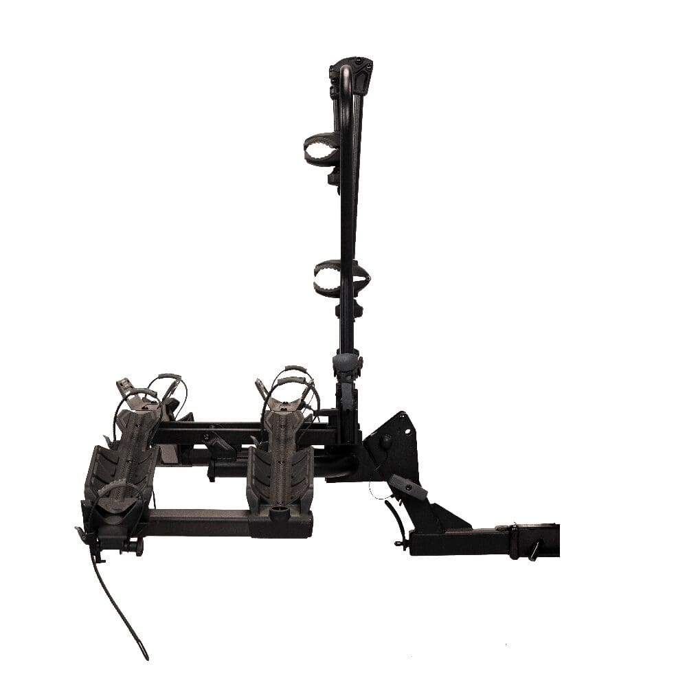 Hitch-mounted two-bike bicycle rack