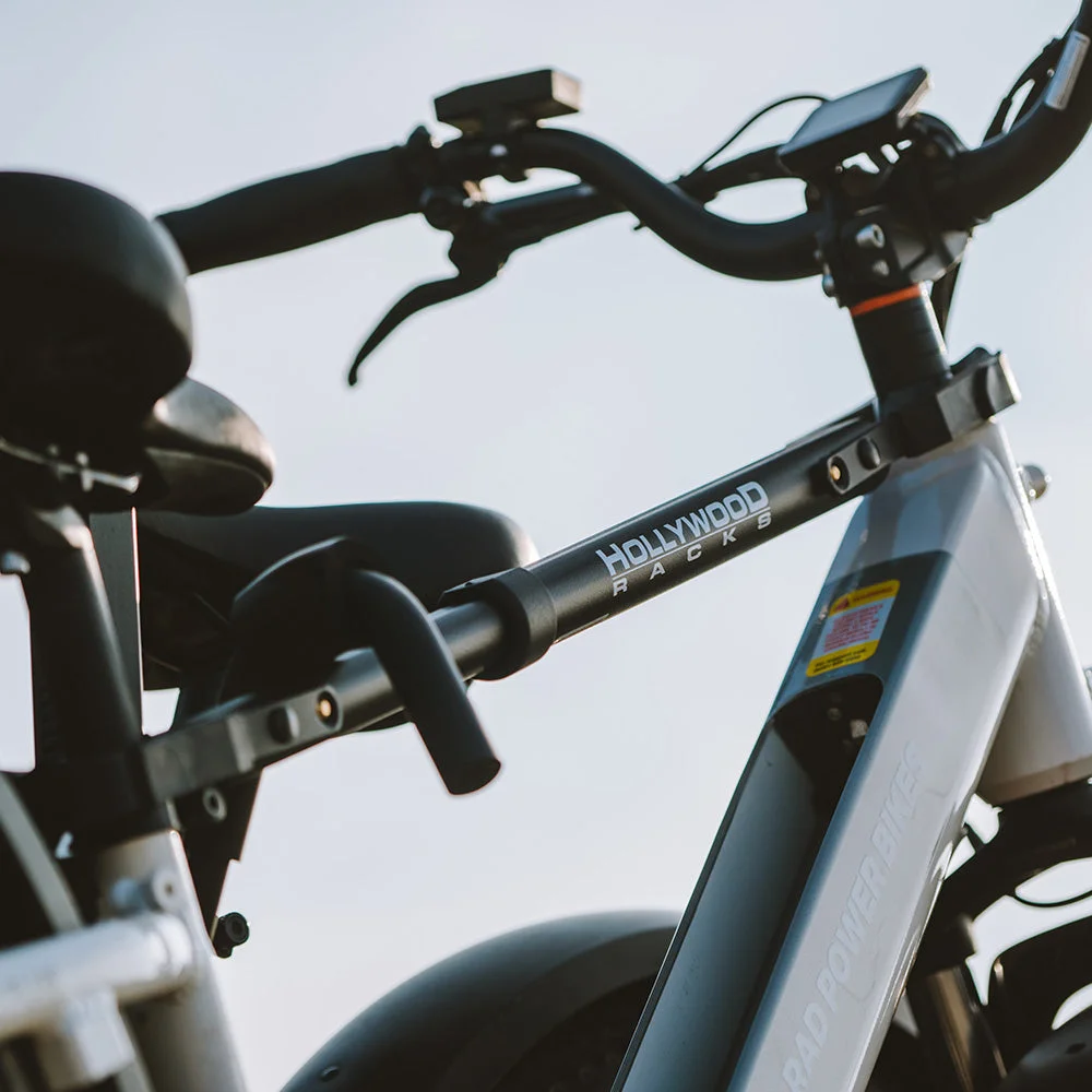 Bike with sunlight reflecting on frame
