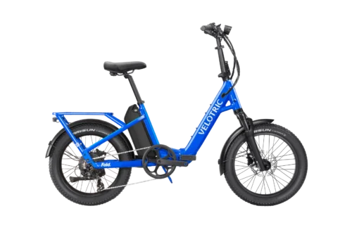 Blue Velotric step-through electric bike